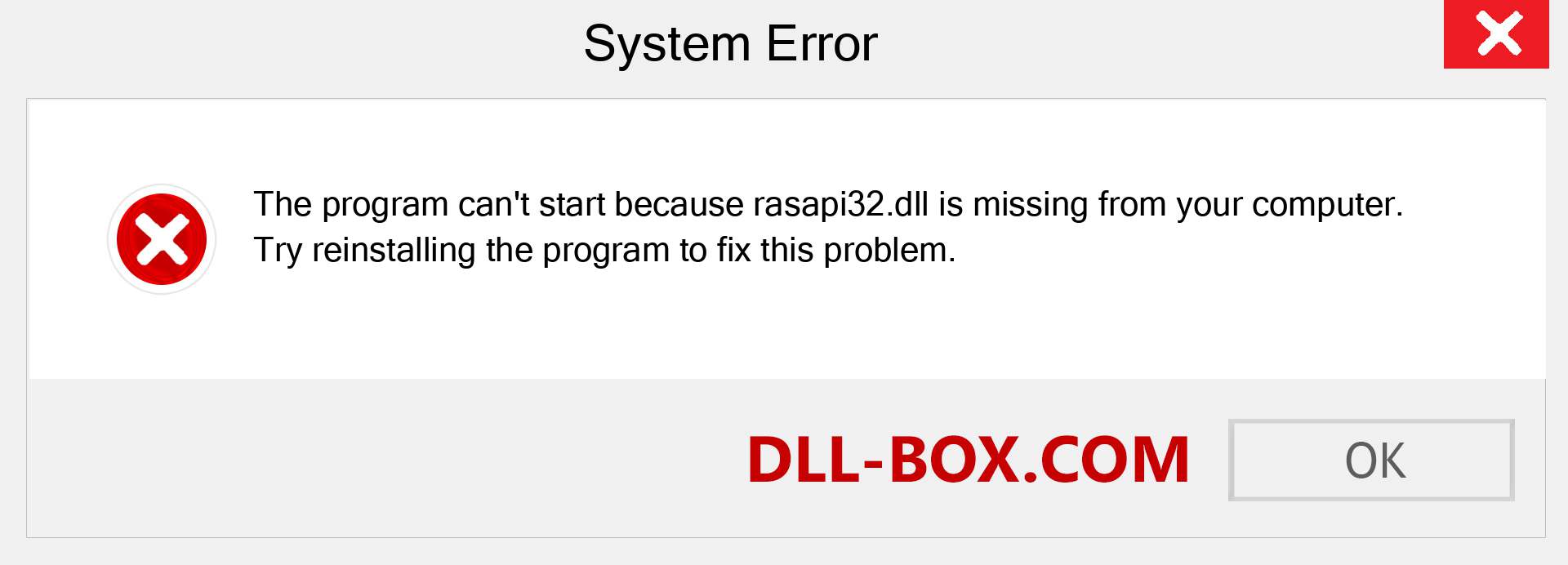  rasapi32.dll file is missing?. Download for Windows 7, 8, 10 - Fix  rasapi32 dll Missing Error on Windows, photos, images
